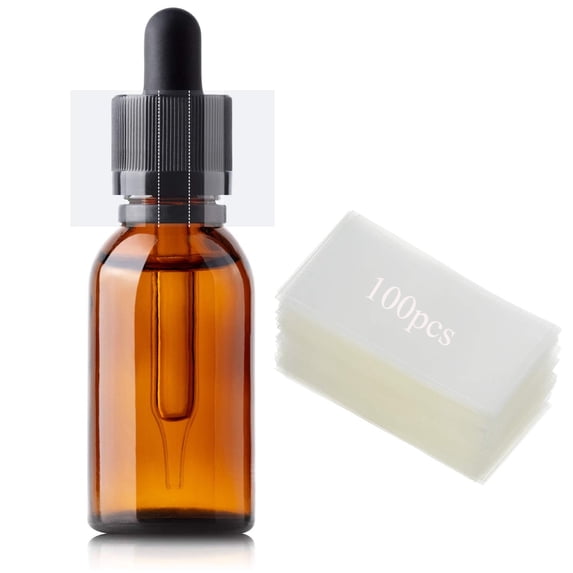 Shrink Wrap for Bottles Cap100Pcs Clear Sublimation Shrink Sleeves for Essential Oil /Test Tube Bottle Cap (1.97×1.57in)