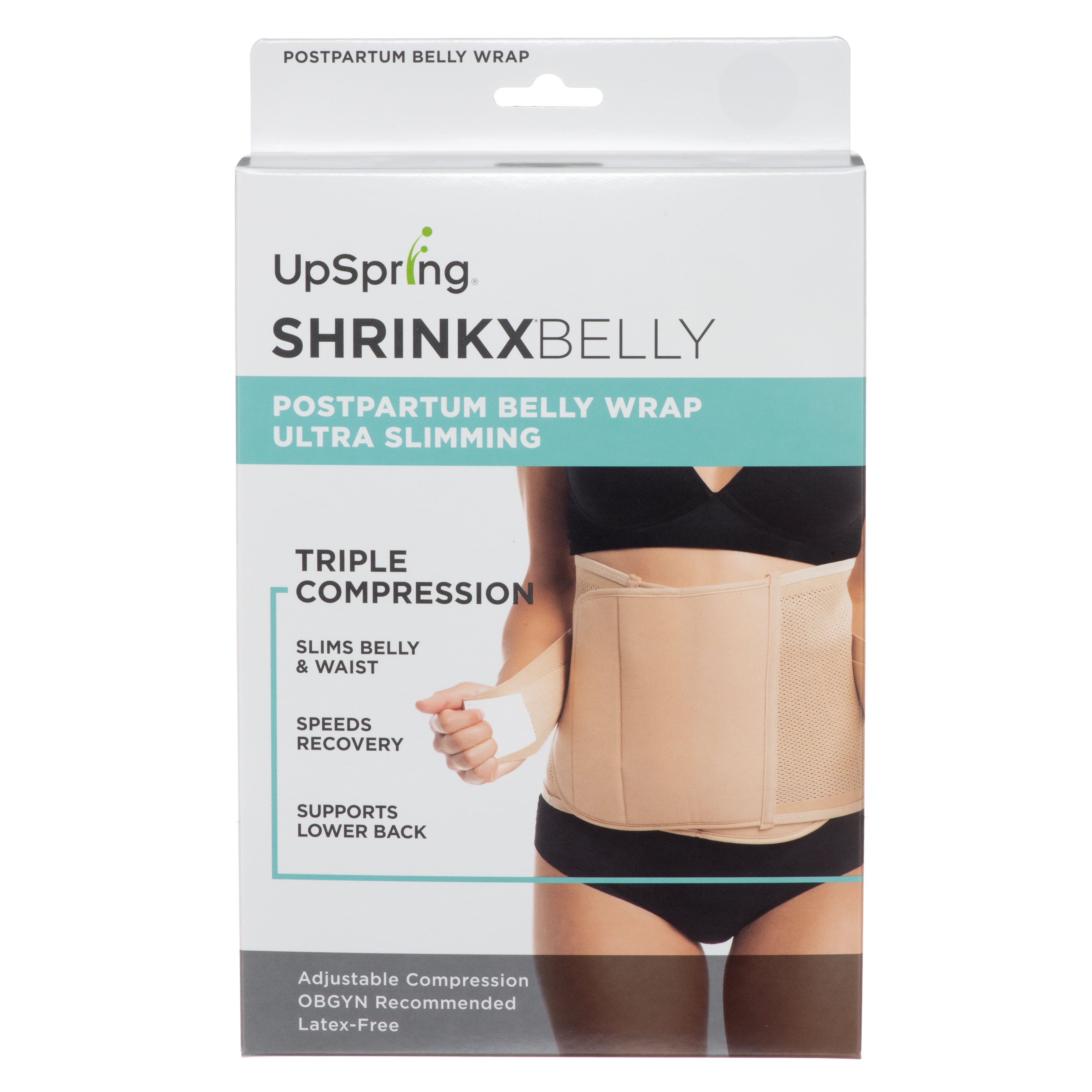 Shrinkx Belly Post Pregnancy Belly Wrap, Postpartum Belt, Nude, S/M