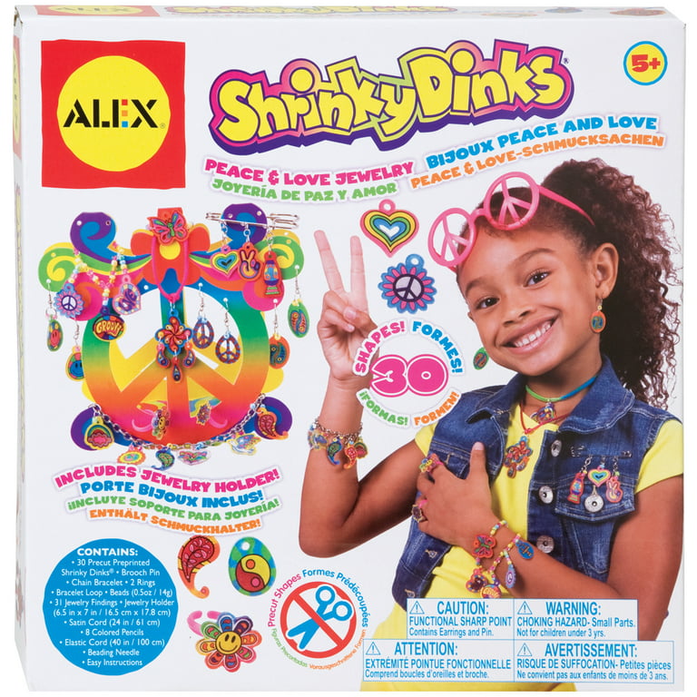 Shrinky Dink Kit-Peace & Love Jewelry