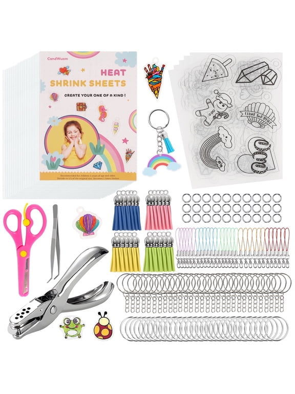 Shrinky Dink Paper,Shrink Art Kit for Kids Craft, 168Pcs Shrink Plastic Paper for Stickers Marking