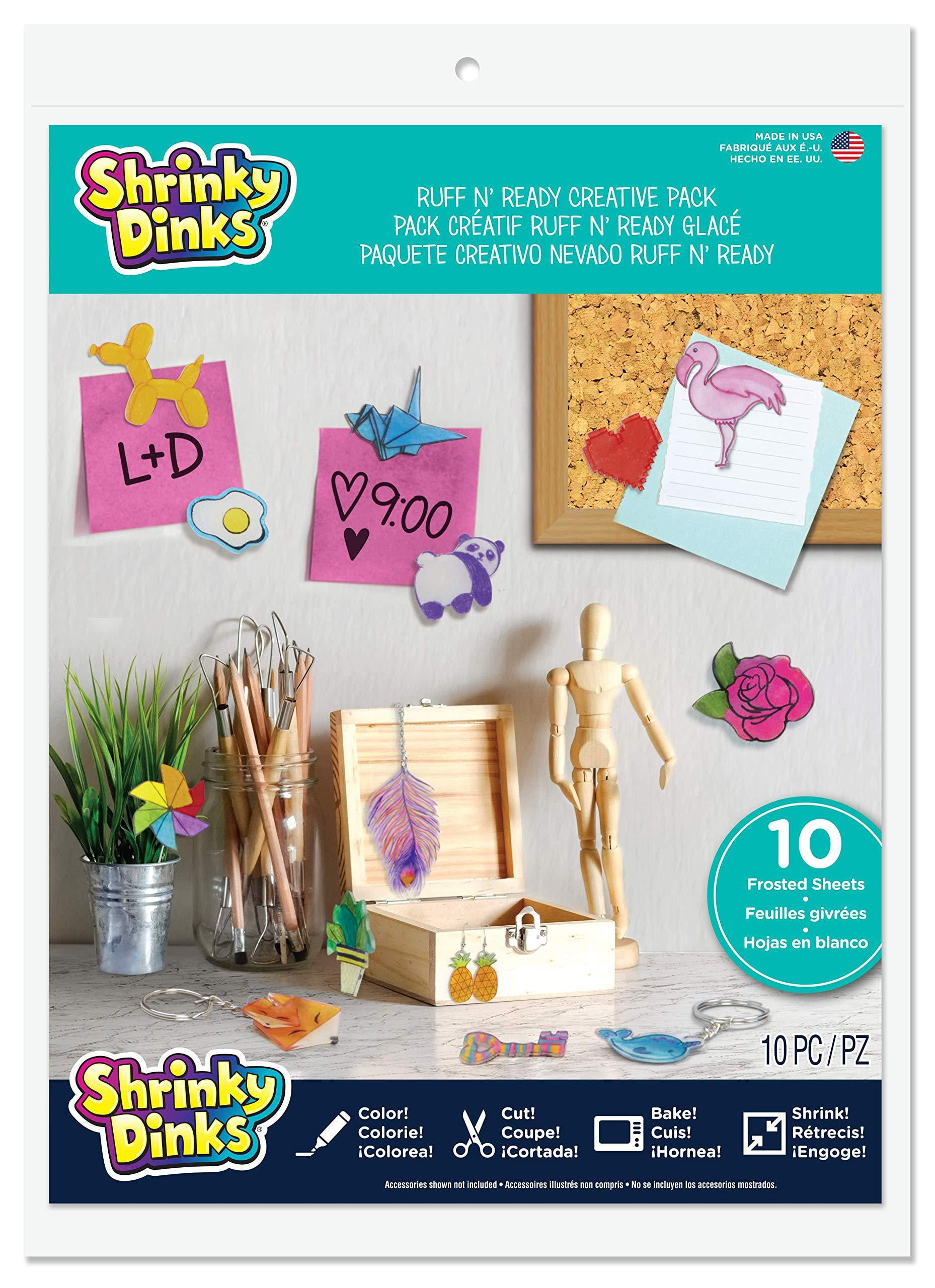 Warckon 50 Pieces Shrink Plastic Sheets, Shrink Art Paper Shrink Film  Sheets Frosted Ruff n' Ready for Kids Creative Craft, Create Your Own  Shinky