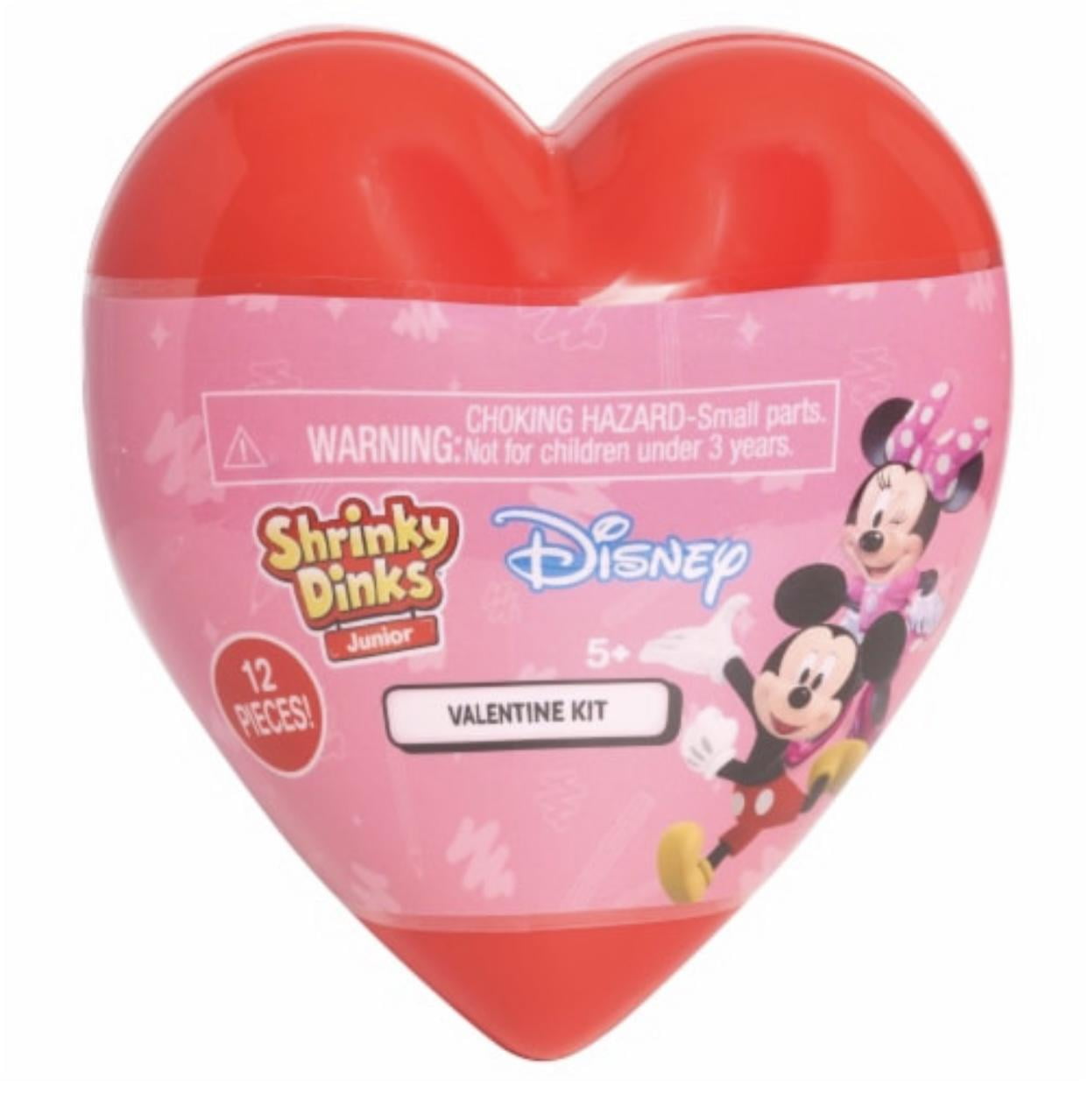 Shrinky Dinks Junior Disney Mickey and Minnie Mouse 12 Piece Valentine's Day Kit