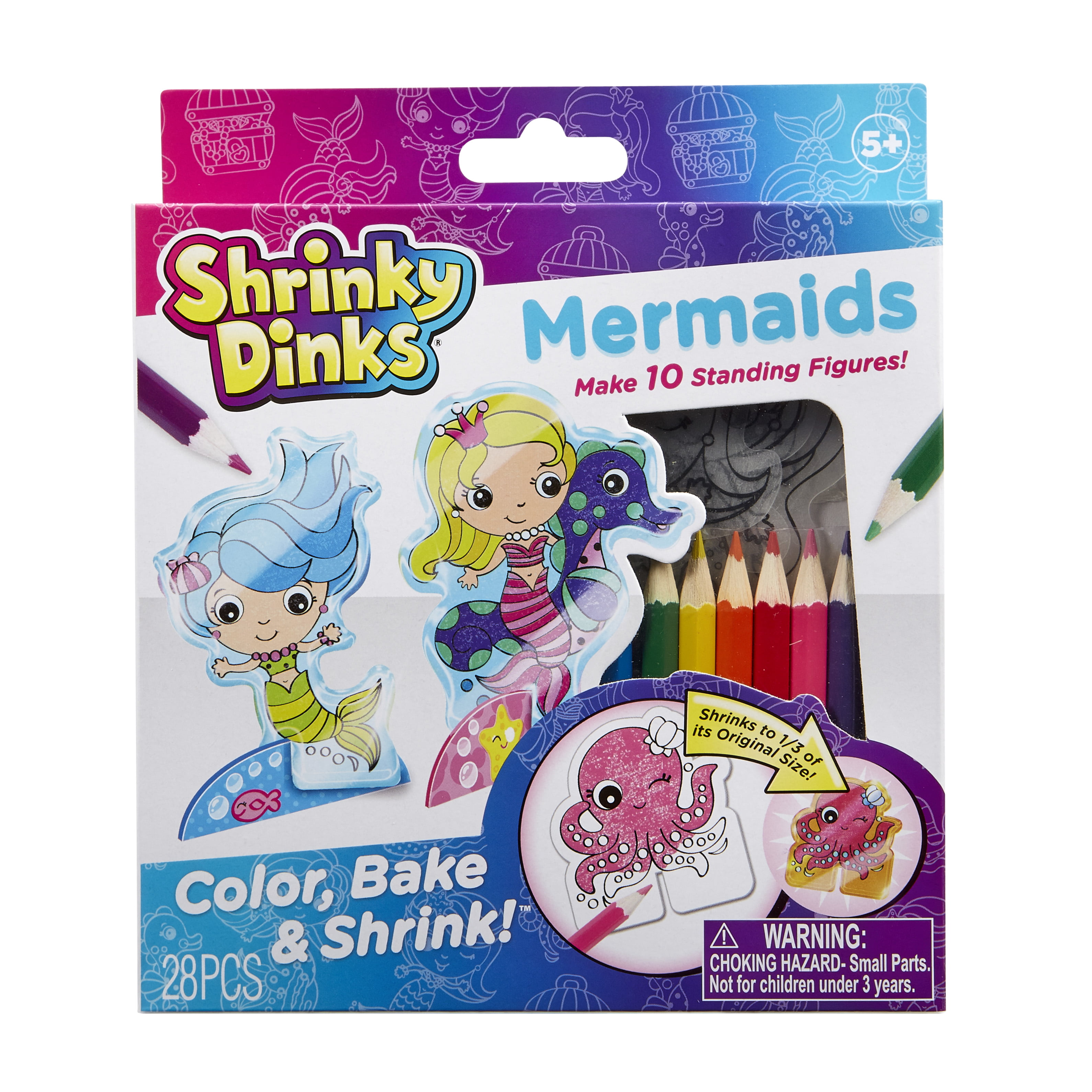 Shrinky Dinks Minis Mermaids, Kids Art and craft Activity Set, by Just Play
