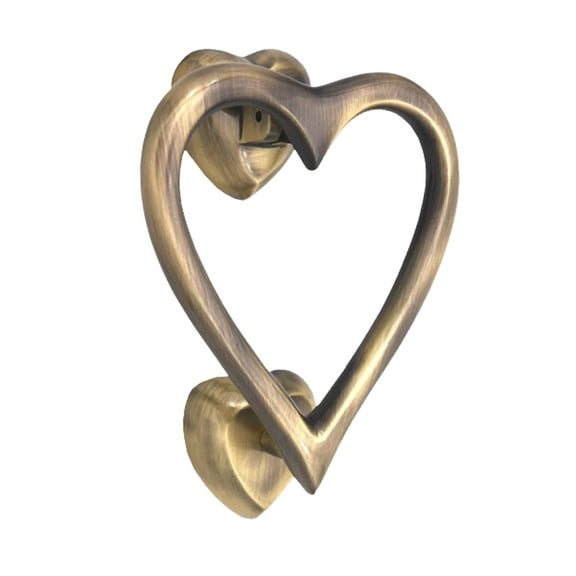 Shristy Hardware "Love" Brass Door Knocker for Door Front - (Pack of 1 Antique Brass Finish)