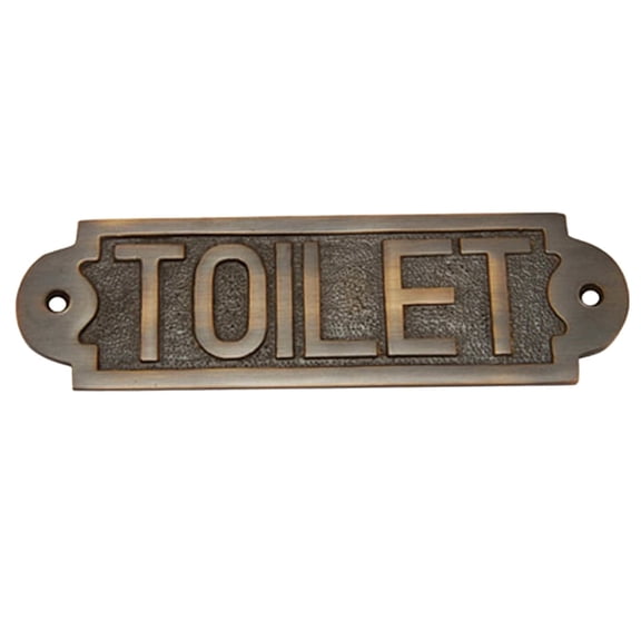 Shristy Hardware "Toilet" Brass Door Sign