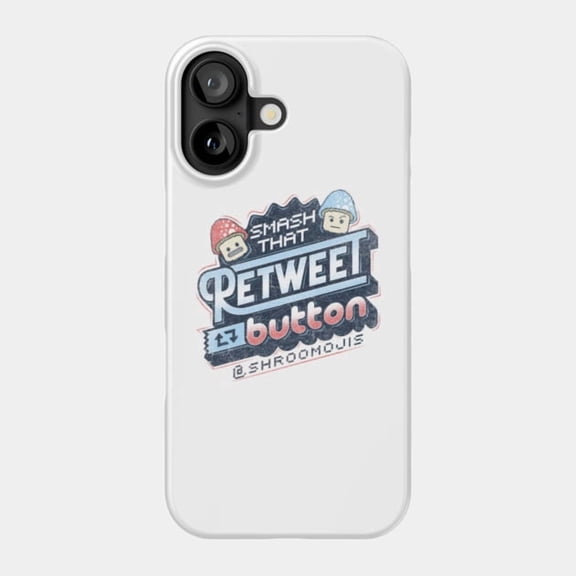 Shroomojis Smash That Retweet Button Funny Meme Case for Apple iPhone 11 to 17