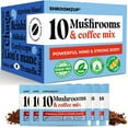 thumbnail image 1 of Shroomzup Instant Mushroom Coffee with 10 Mushrooms - 15 Pack with Reishi, Lion's Mane, Chaga, Turkey Tail, Cordyceps Mushrooms, 1 of 5