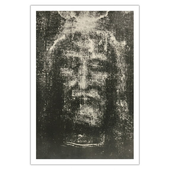 The Shroud of Turin (Sindone di Torino) - Turin Shroud (Sacra Sindone) - Vintage Religious Art by Secondo Pia c.1898 - Fine Art Matte Paper Print (Unframed) 30x44in