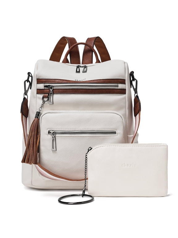 Backpack Purse for Women Leather Fashion Designer Backpack Convertible Shoulder Satchel Bag for Travel College Work