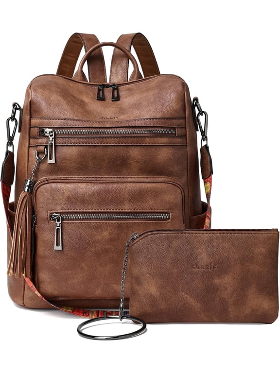 Backpack Purse for Women Leather Fashion Designer Backpack Convertible Shoulder Satchel Bag for Travel College Work
