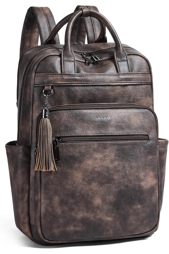 Laptop Backpack for Women 15.6 inch Travel Leather Backpack Purse Work Computer Backpacks for Business College