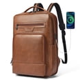 thumbnail image 1 of Shrrie Leather Laptop Backpack for Women and Men,28 L Travel Backpack Computer Bag Fits 16 inch Laptop,Expandable Casual Daypack with USB Charging Port for Work Business Weekender College, 1 of 7
