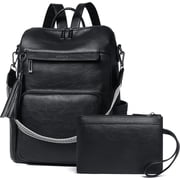 Shrrie Vegan Leather Laptop Backpack for Women 15.6 inch Work Backpack Fashion Travel Backpack Purse for Travel College Work