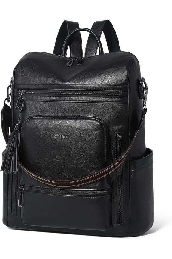 Vegan Leather Laptop Backpack for Women 15.6 inch Work Backpack Fashion Travel Backpack Purse for Travel College Work