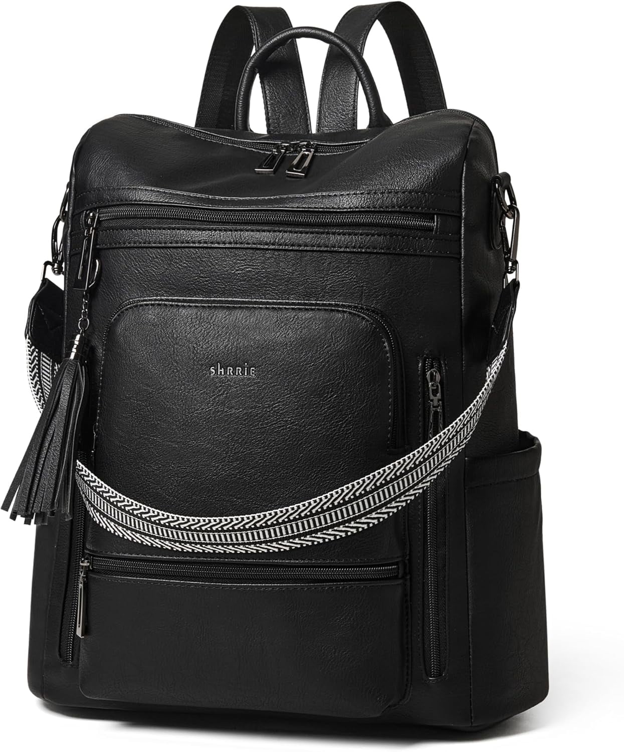Shrrie Vegan Leather Laptop Backpack for Women 15.6 inch  display picture 1