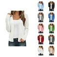 thumbnail image 1 of Shrug Cardigans for Women 2025 Fall Lightweight Long Sleeve Open Front Button Soft Knit Cardigan Sweaters, 1 of 6