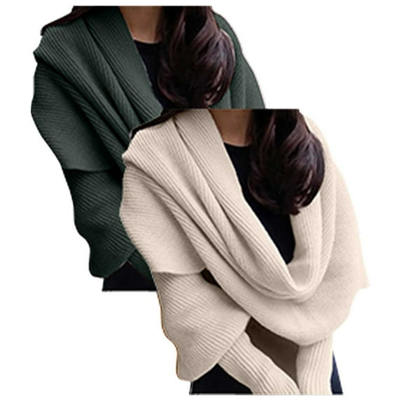 Shrug Sweaters for Women, Audhol Womens Long Sleeve Open Front Knit Crop Bolero Cardigan Sweater Shrug for Dress 2025 Sweater Scarf with Sleeves for Women Beige2 A