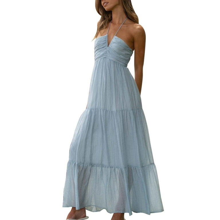 Shrugs For Dresses Summer Lightweight Petite Dresses for Women Flattering Dresses To Hide Tummy Long Dress Summer Midi Dress Summer Maxi Dress Women Dresses Walmart