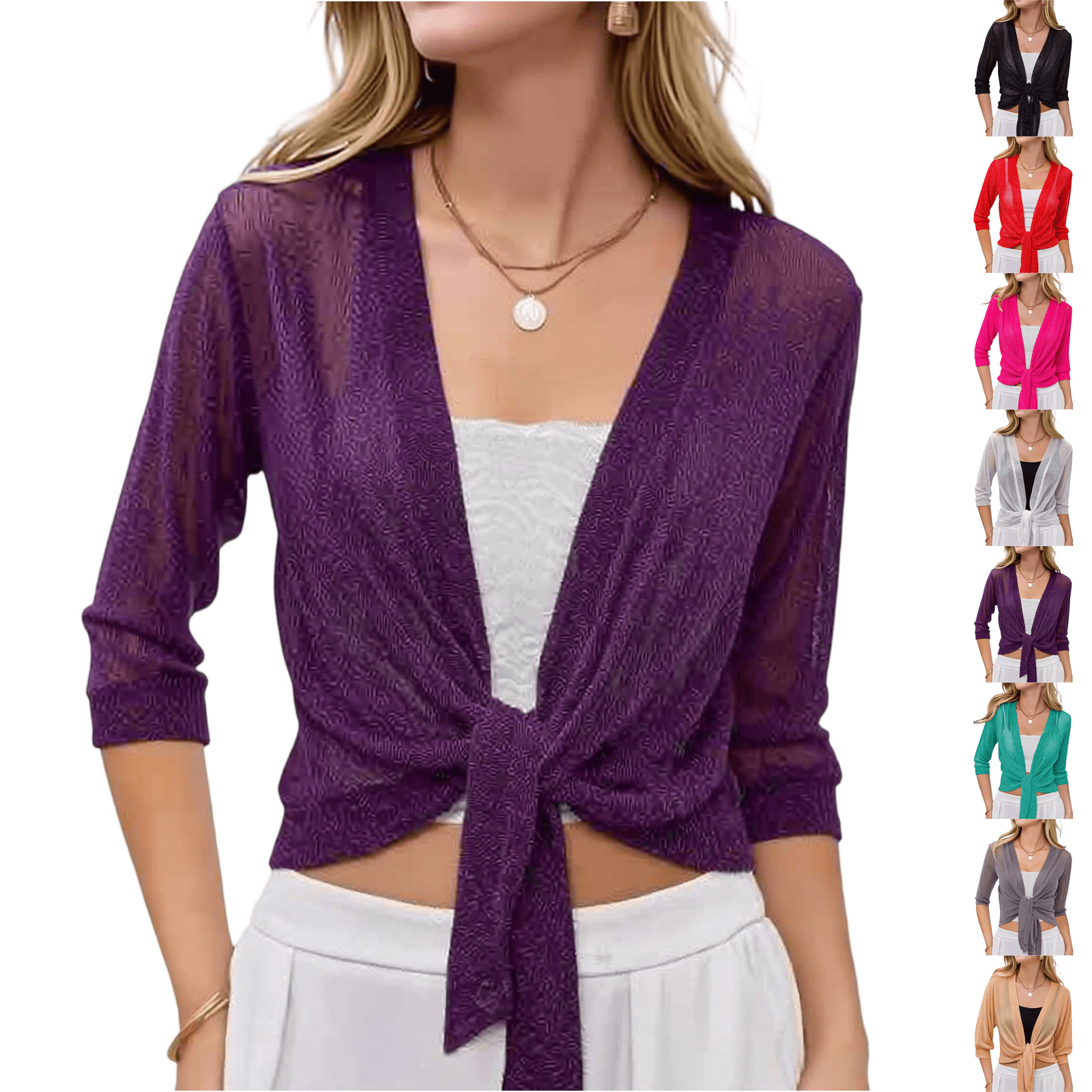 トップス dium. sheer summer short cardigan dium. Sheer Summer