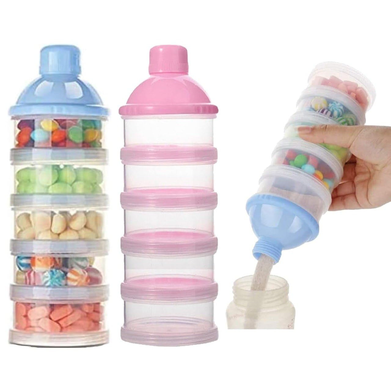 Shrux Portable Stackable Snack Container Nut BoxSnack Storage Jars and ...