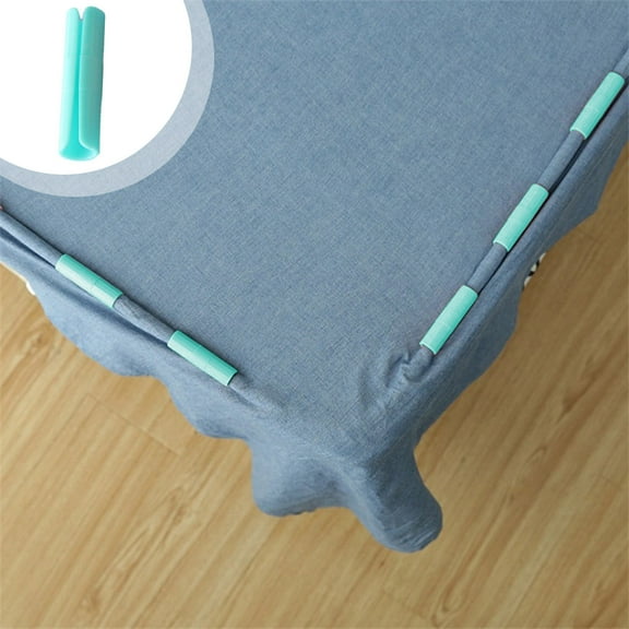 Shrysg 10-Pack Multi-Functional Sheet Clips - Plastic Avoid-Slip Fasteners -Green - 1.92x0.59in - Safe & Reliable -Easy Installation - Perfect for Sheets, Quilt Covers, Wires, Cables