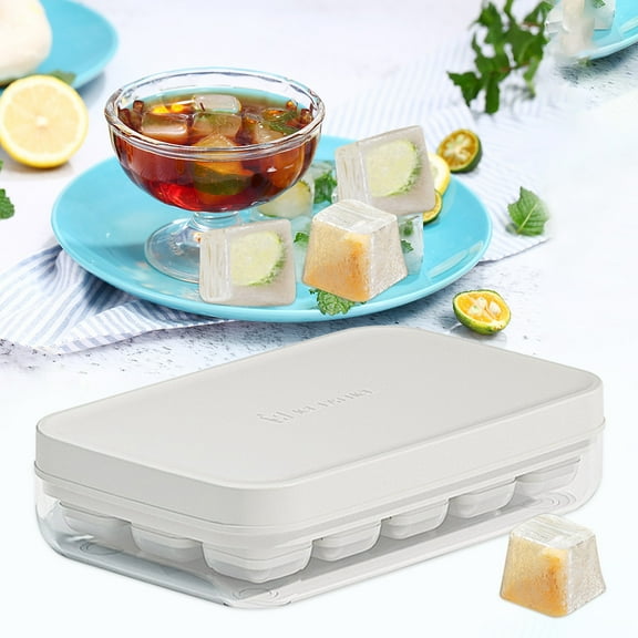 Shrysg 15-Grid Pressed Ice Cube Maker - Convenient Ice Tray for Home,Simplifies Ice Making & Storage with a Space-Efficient Freezing Solution