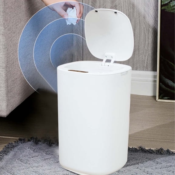 Shrysg Bathroom Trash Can Touchless,12 L/3 Gallon Automatic Garbage Can with Lid,Waterproof Motion Sensor Trash Can,Smart Adsorption Trash Bin for Bathroom,Bedroom,Kitchen,Office
