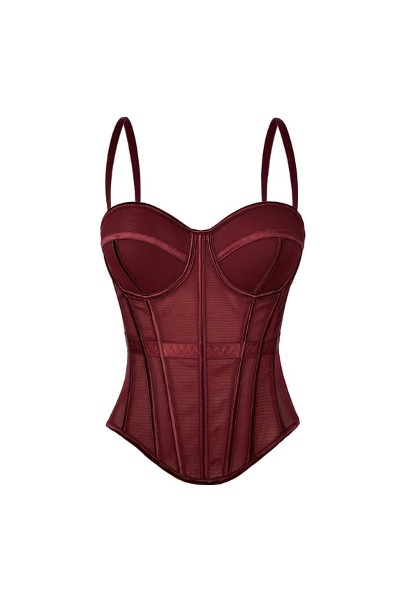 Fashionable Denim Drawstring Bra with Lace Camisole, Backless Padded Top for Casual Daily Wear, Breathable Polyester Fabric
