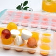 thumbnail image 1 of Shrysg Ice Cube Trays with Lids BPA Free,Easy Release Silicone Ice Cube Trays for Freezer 21 Sphere Ice Tray with Stackable No Spill Covers,Dishwasher Safe,Orange&Yellow, 1 of 2