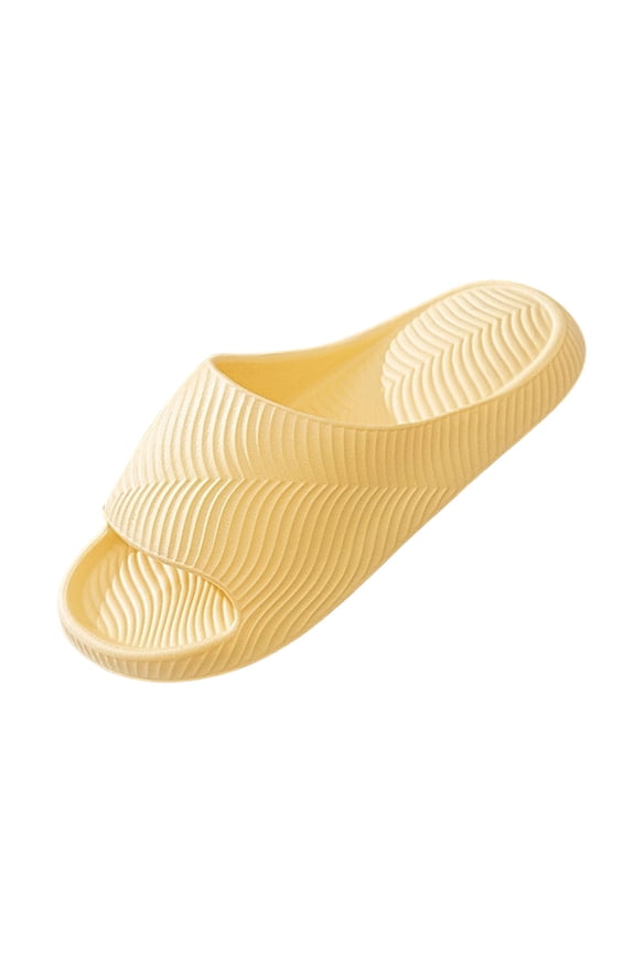 Men's and Women's Lightweight Open-Toe Slippers Non-Slip EVA Slide Shoes Yellow