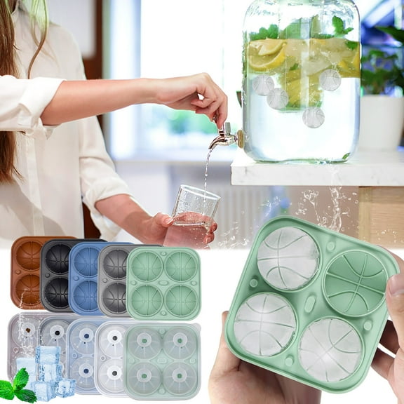 Shrysg New 4-Hole Ice Cube Maker - Compact Ice Box for Small Households,Simplified Ice Cube Production with Easy-Release Ice Lattice and Secure Cover