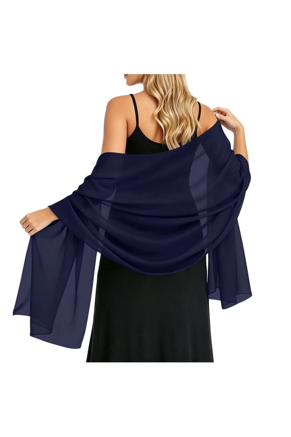 Women's Flowing Chiffon Shawl Wrap Scarf Solid Color Casual Lightweight Cover-Up for Weddings Parties Daily Wear Pink