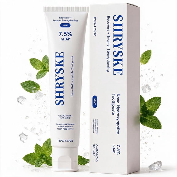 Shryske Toothpaste Whitening, shryske toothpaste for yellow teeth, Removes Surface Stains & Protects Tooth Enamel,(1PCS)