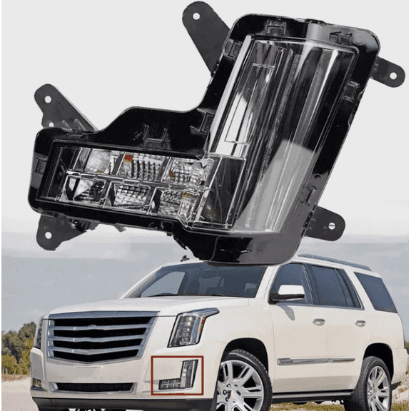 OE Replacement LED Fog Light for 2015-2020 Cadillac Escalade w/ Crash Brake - Driver Side (Part #84575577 GM2530139)