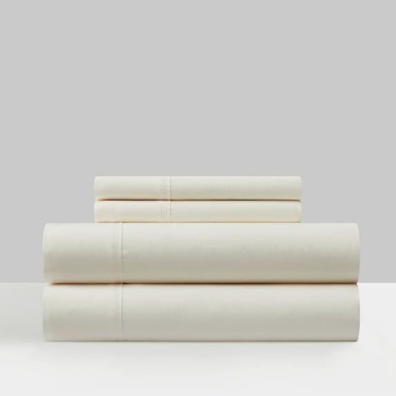 Shton 3 or 4 Piece Sheet Set Super Soft Solid Color With Piping Flange Edge