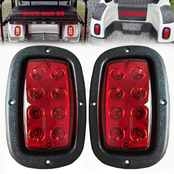 Golf Cart LED Tail Light Kit Fit Club Car DS 1993-Up, 12V Rear Brake Light Replacement Compatible with Yamaha G14 G16 G19 G22 Models