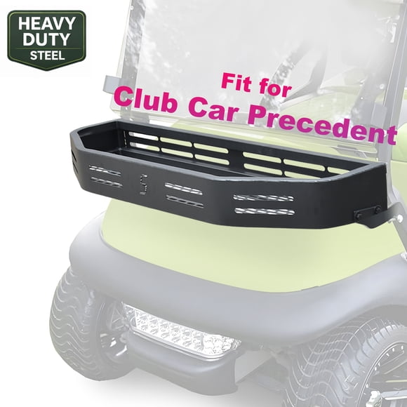 Golf Cart Front Cargo Basket for Club Car Precedent, 44" Heavy Duty Steel Utility/Clay Cargo Basket with Mounting Brackets