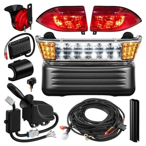 LED Golf Cart Light Kit for Electric Club Car Precedent (2004-2008.5), 12V Deluxe Street Legal System with Turn Signals, Brake Lights and Horn By Partiue