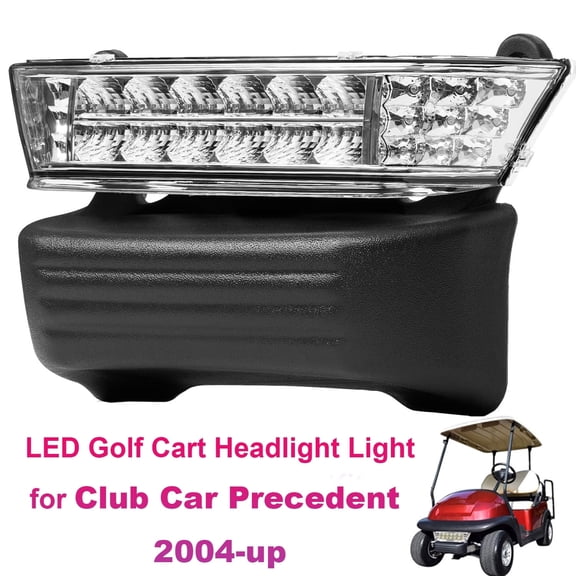 LED Headlight Kit with Bumper for Club Car Precedent 12V Front Replace Head Light Assembly Compatible with Club Car Precedent 2004-Up Golf Carts (Gas & Electric )