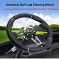 thumbnail image 1 of Golf Cart Steering Wheel 12.5" (320mm), Universal Steering Wheel for Club Car DS/Precedent, EZGO RXV/TXT & Yamaha, Ergonomic Design, Matte Black, 1 of 9