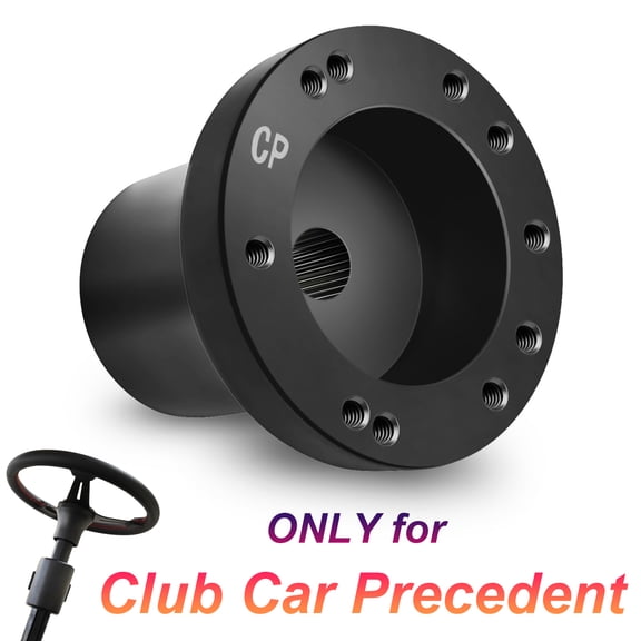 Golf Cart Steering Wheel Adapter for Club Car Precedent, 5-6 Hole Golf Cart Steering Wheel Replacement Adapter (Black)