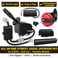 thumbnail image 1 of Golf Cart Turn Signal Kit with Horn and Brake Switch, Street Legal 9-Pin Plug Upgrade Blinker Switch Kit for 12V EZGO, Club Car DS, Yamaha, 1 of 11