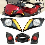 Yamaha Drive2 Golf Cart LED Light Kit 2007+ Shu-Ran 12V Street Legal Headlight & Tail Light Assembly for Gas/Electric Carts
