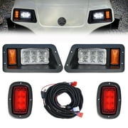 Shu-Ran Led Golf Cart Light Kit Compatible for Yamaha G-Series Model 12V Street Legal LED Headlight & Tail Light Kit Assembly for G14, G16, G19, or G22 (Gas & Electric)