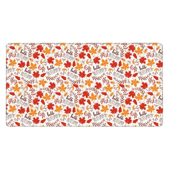Cauagu Hello Autumn Maple Leaf for Large Mouse Pad,XXL Extended Gaming Mouse Mat Long Extended Desk Mat Big Desk Pad Mat(16 x 29.5in) for Work/Game/Office/Home