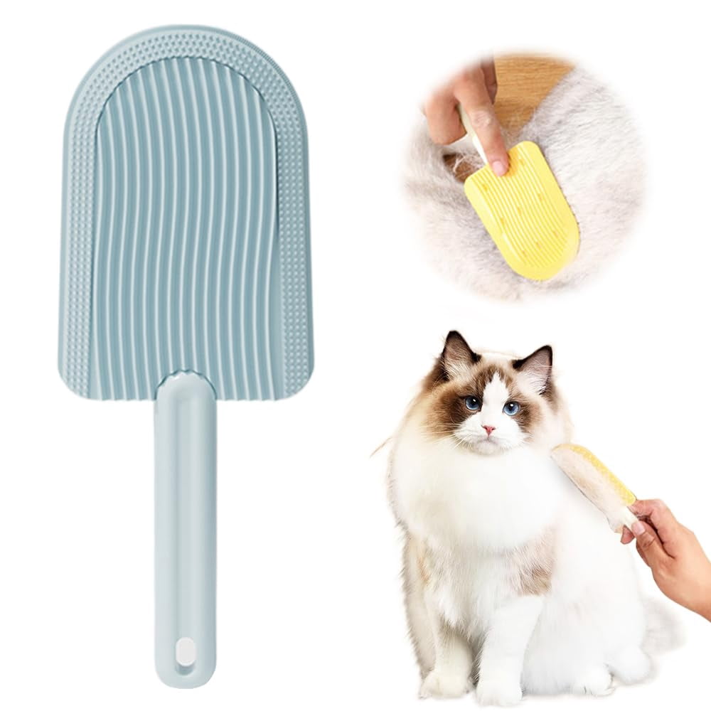 Shuang Cat Tongue Comb,2025 New Cat Tongue Brush,Pet Ice Cream Massage ... - Cat Brush With Soft-Touch Gum