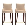 thumbnail image 1 of Shubert Counter Stool with Solid Wood Base in Tan - Set of 2, 1 of 7