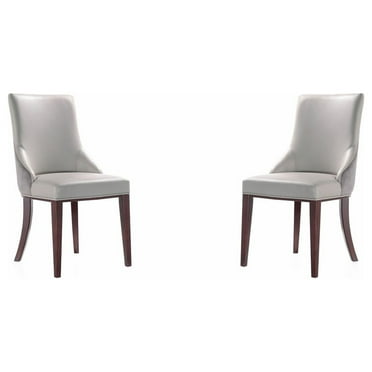 Shubert Modern Faux Leather and Velvet Dining Chair  (Set of 2)
