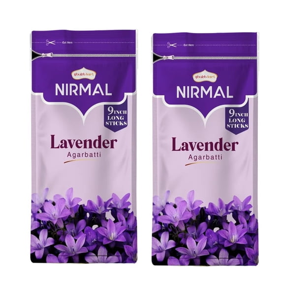 Shubhkart Nirmal Lavender Incense Sticks - Pack of 2 Incense, 200 Sticks Premium Lavender Fragnance | Aromatherapy Incense for Air Purifier, Mind & Spirit, Calmness