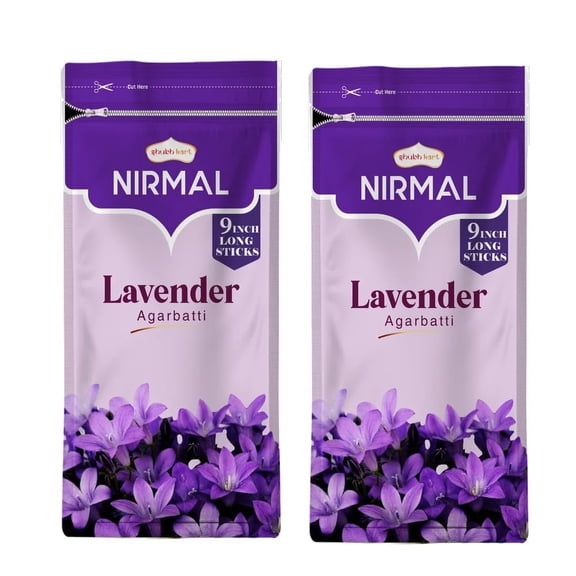 Shubhkart Nirmal Lavender Incense Sticks - Pack of 2 Incense, 200 Sticks Premium Lavender Fragnance | Aromatherapy Incense for Air Purifier, Mind & Spirit, Calmness
